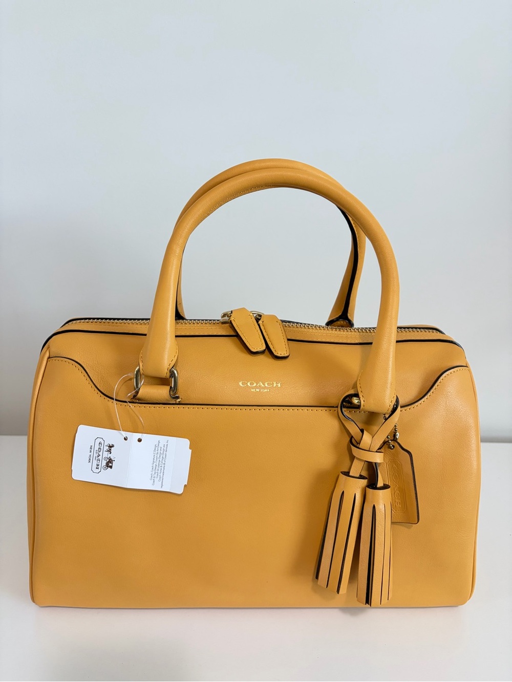 Coach Legacy Leather Satchel in Mustard